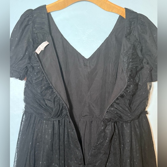 IVY CITY Co Black Dress Womens M / L the Gala Dress Tulle Wedding Cocktail - Picture 6 of 14